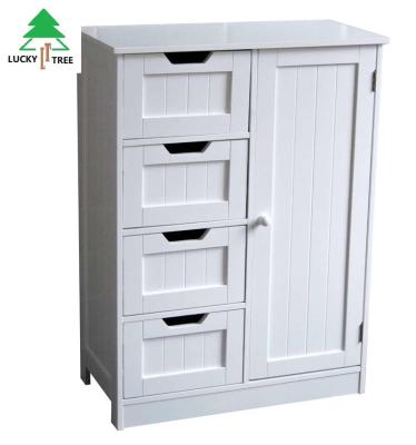 China Modern MDF Vanity Painted 4 Drawers 1 Door Bathroom Cabinet for sale