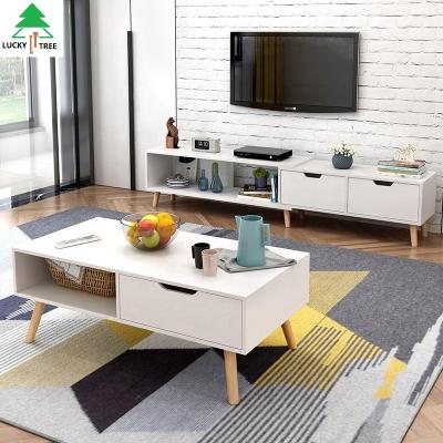 China New Design Simple Designs Modern Wooden TV Cabinet (Height) Adjustable With Solid Legs And Drawer for sale