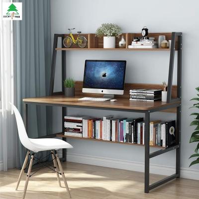 China Steel-Wood (Height) Adjustable Combination Iron Leg And Wooden Desktop Computer Desk for sale