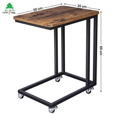 China Modern Adjustable Industrial Wooden Metal Square Coffee Table End Table (Height) For Living Room Bedroom Night Stand Modern Contemporary Luxury for sale