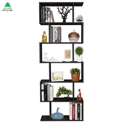 China High Quality Wooden Corner Bookshelf 6 Level Adjustable Living Room MDF(Height)Wooden Corner Shelf for sale