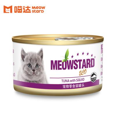 China Cats Tuna Red Meat With Meowstard Squid ECO Series Canned Cat for sale