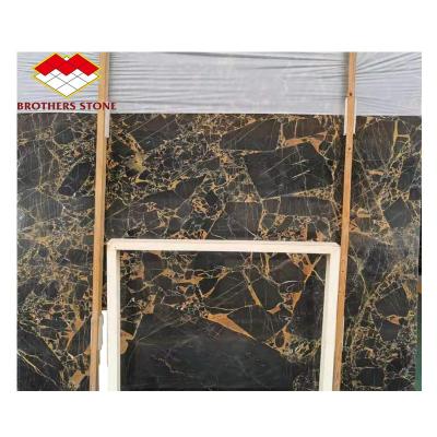 China Modern Portoro Black Waves Marble Portoro Marble Tiles And Slabs for sale