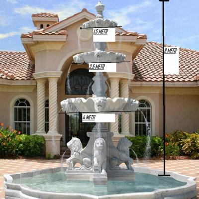 China Modern Customized Big Size Granite Outdoor Natural Stone Fountain for sale