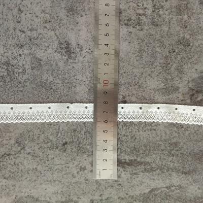 China Elasticity Apparel Decoration Fabric White Colored Lace Fabric High Quality Beaded Nylon Knitting Trimming Lace Trimming Lace Fabric for sale