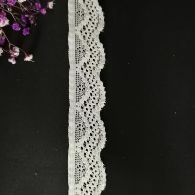 China Wholesale Elasticity 2.5cm Fancy Knitted Elastic Lace Strap For Pants, Underwear for sale