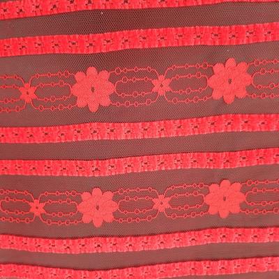 China NONE-ELASTIC JM087, 2TONE 150CM newly developed fashion lace fabric, 80%COTTON clothing accessories, 20%NYLON lace fabric for sale