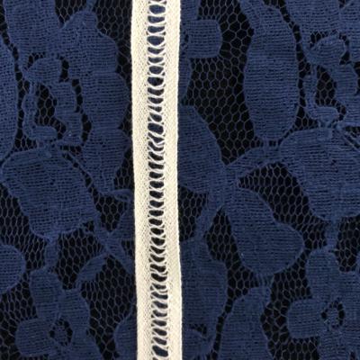 China Wholesale Non-elastic 100% Cotton 1CM Ladder Crochet Lace Trimming For Clothes for sale