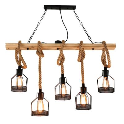 China HOT Sales Modern American Style E27 Edison Bulb Single Bulb Retro Rope Series Chandelier / Pendant Lamp for sale