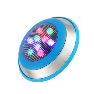 China Hotel Pool LED Lights 18W RGB Wireless Remote Underwater Lighting IP68 Color RF Under Water Lights for sale