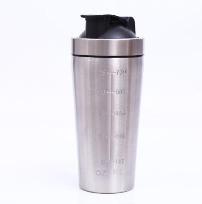 China 2018 New Design Stainless Steel Sports PORTABLE Shaker Bottle Reusable Water Bottle Shaker for sale