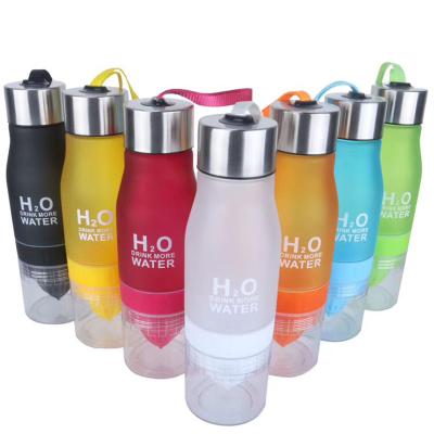 China Wholesale Custom Sustainable Bpa Tritan Free Fruit Portable Plastic Water Bottle for sale