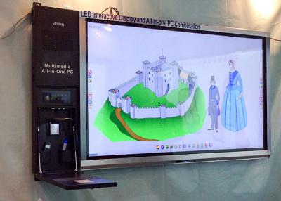 China 6 Touch LED Interactive Display PC With Whiteboard  I3CPU 500GB HDD 4GB RAM for sale