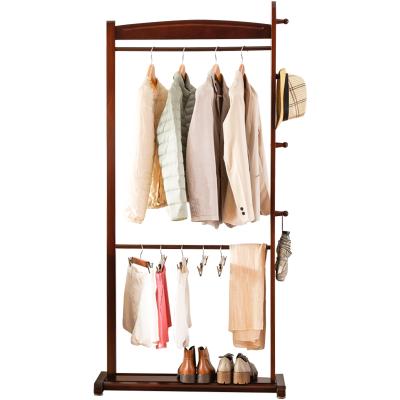 China (Other) Factory direct sale adjustable solid wood coat rack in bedroom for sale