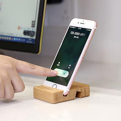 China Adjustable Wooden Cell Phone Holder Stand For Desktop Phone Wooden Stand for sale