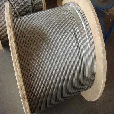 China Hoist Wire 0.75-40mm Gauge 7x19 DIN 315 AISI 316 Stainless Steel Wire Rope Reels For Crane for sale