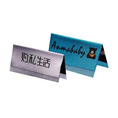 China 2022 new stain waterproof clothing cotton standard screen printing label pure cotton collar label washed high quality woven label Z04 for sale