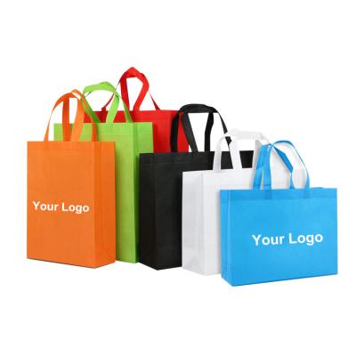 China Promotional logo and recyclable custom made fashion reusable heavy duty shopping bag pp nonwoven fabric for sale