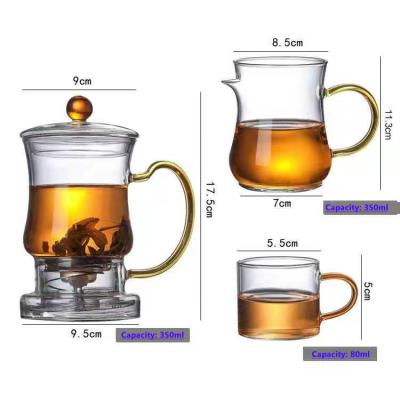 China Viable Glass Lazy Tea Set Set Maker Semi-automatic Magnetic Household Tea Suction Glass Teapot Set for sale