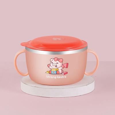 China Children's Thermal Insulation Bowl Children's Tableware 316 Stainless Steel Bowl for sale