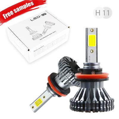 China Hot sale canbus led headlights h1 h3 h7 h11 h4 9005 led headlight Turbo LED headlight 9006 par 880 for car universal for sale