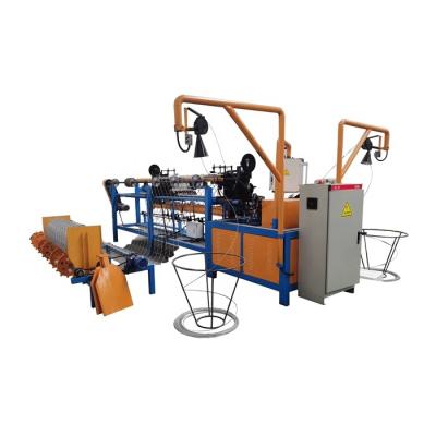 China High Quality Green Compact Roll Chain Link Fence Chain Link Fence Machine Weaving Machine With Double Yarn Spiral for sale