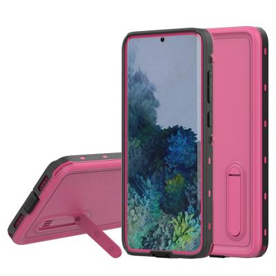 China Outdoor Activities Shellbox Anti-drop Solid Color IP68 Standard Waterproof Case 6.5 With Small Back Bracket for sale