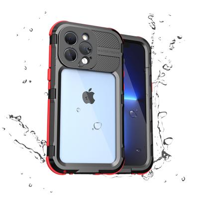 China Metallic Frame 13 Case Phone Shockproof Contrast Color Black And Red Silicone Classic Pro For iPhone 13 Pro Support OEM for sale