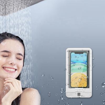 China 2021 Hot Selling Water Resistance 180 Degree Rotated Shower Phone Case High Quality Punch Free Holder For Samsung/IPhone/Huawei/Xiaomi for sale