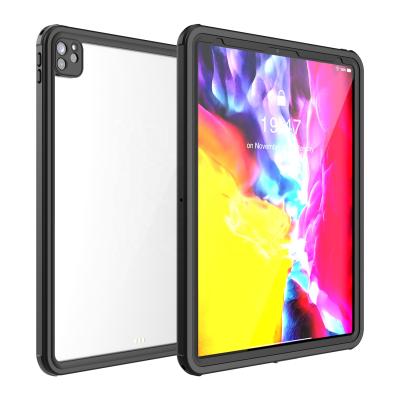 China Outdoor Activities Redpepper Full Cover Black Color PC+TPU 2 Meter Shockproof Waterproof Dropproof Case For Ipad Pro 12.9 4th Gen for sale