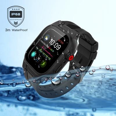 China New Designed Waterproof Anti-Drop IP68 Standard Touch Screen Case For Iwatch 38/40/42/44 With Screen Protector Feature And Watch Band for sale