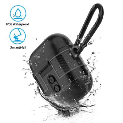 China For Airpod Black Custom Logo Inear Earphone Wide Range Waterproof Standard ip68 Case For airpods for sale