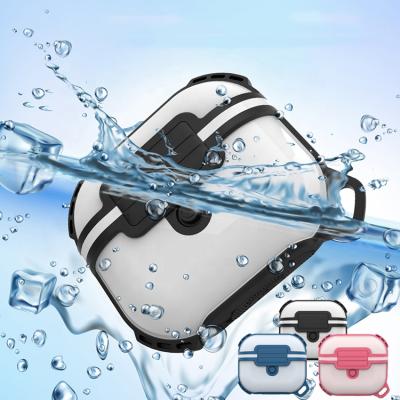 China For AirPods Pro Shellbox New IP68 Designed High Quality Shockproof Protective Waterproof Case Black/Blue/Pink AirPods Rating PC+TPU For Airpods Pro for sale