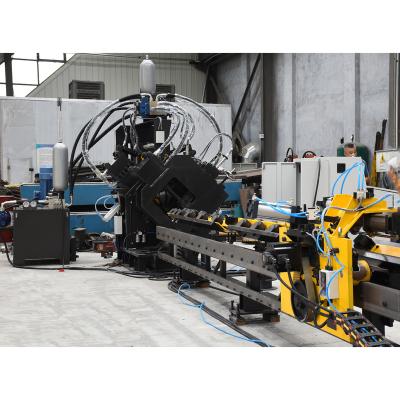 China Steel Structure Double / Single Blade CNC Marking Angles Punch Shear Line for sale