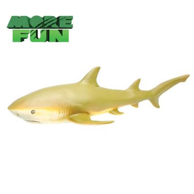 China Morefun PVC Simulation Marine Life Model Stuffed Animal Toys Marine Figures Ocean Shark Toys Durable Soft Action Figures Lemon Shark Toys for sale