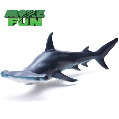 China Morefun Soft Durable Stuffed Animal Toys Marine Figures Hammerhead Fish Shark Toys PVC Simulation Marine Life Model Toys Ocean Shark Toys for sale