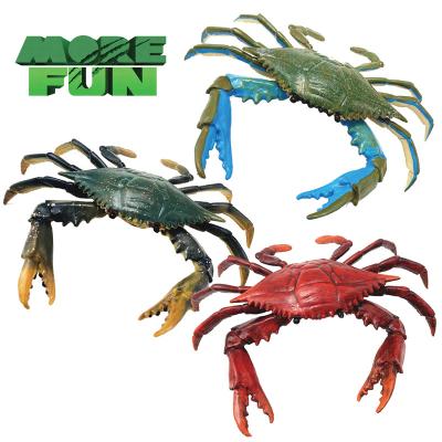 China Morefun Durable Solid Plastic Animal Toys Marine Figures Ocean Animal Crab PVC Simulation Marine Life Model Toys for sale