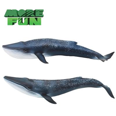 China Durable Solid Plastic Animal Toys Marine Blue Whale Toys Marine Figures Ocean Animal PVC Simulation Marine Life Model Figurines From Morefun for sale