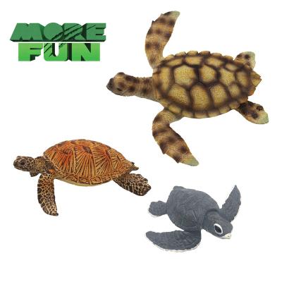 China Durable Solid Plastic Animal Toys Sea Turtle Marine Figures Ocean Animal PVC Simulation Sea Life Model Figurines From Morefun for sale