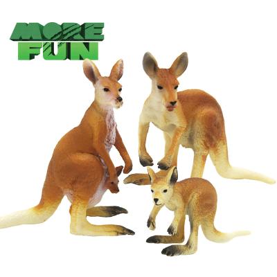 China Play Set OEM ODM PVC Plastic Animal Toys Eco-friendly Kangaroo Realistic Family Set Kangaroo Toys for sale