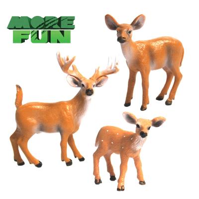 China Play OEM ODM PVC Plastic Animal Toys Realistic Eco-Friendly Deer Family Set Buck Toys for sale