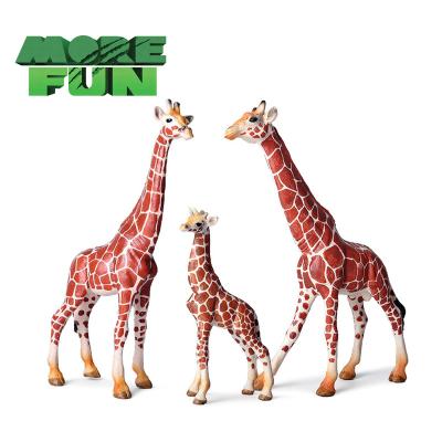 China Playground OEM ODM PVC Plastic Animal Toys Eco-friendly Realistic Giraffe Family Set Giraffe Toys for sale