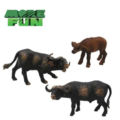 China Play OEM ODM PVC Plastic Animal Toys Eco - Friendly Realistic Buffalo Toys for sale