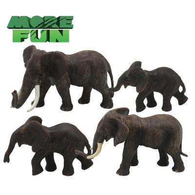 China Play OEM ODM PVC Plastic Animal Toys Eco-friendly Realistic Elephant Family Set Elephant Toys for sale