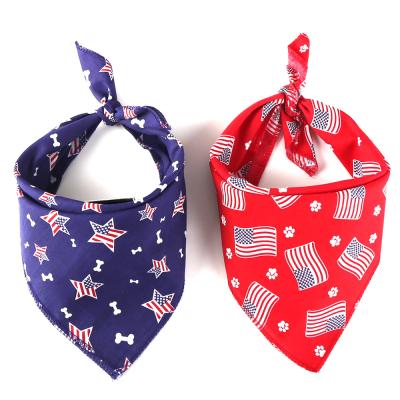 China Custom Viable Custom Wholesale Free Design Cotton Dog Scarf Triangle Bandana for sale