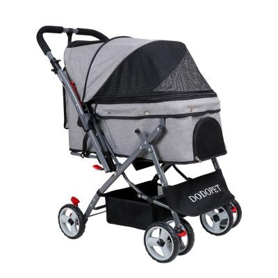 China Breathable Trolley Dog Cart Foldable Pet Stroller for sale