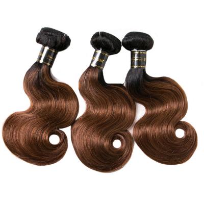 China Body Wave Body Wave Bundles With Closure 1b/30 Brazilian Hair Weaves Double Weft Remy Human Hair Extensions 3 Bundles With Lace Closure for sale