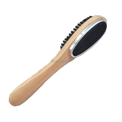 China New Viable Wholesale Dust Brush 3 in 1 Brush for Clean Anti-Static Shoe and Shoe Horn Boar Hair Natural Hair Clothes Hat Brush for sale