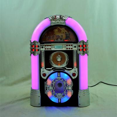 China Classic Home Music Player American Style Retro Colorful Lights Cd Music Combo Fm Radio Vinyl Turntable Player Cd Machine Wurlitzer Jukebox Cd Player for sale