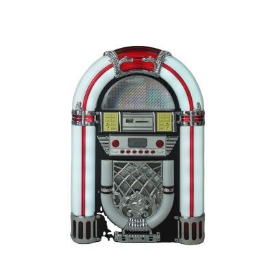 China Classic Home Music Player Small Tabletop Jukebox Retro Cd Player Usb,Sd,Mp3,Bt Functions for sale